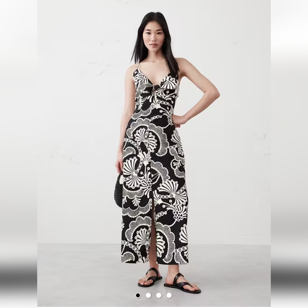 NWT Banana Republic Factory Black and White Maxi Dress